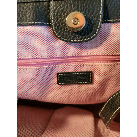 Dooney and Bourke Gray with Blue DB Logo Fabric Handbag - Picture 8 of 9